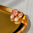 Pink Blossom Pearl Drop Earrings
