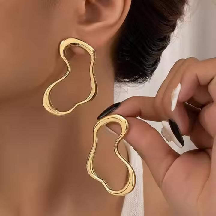 Abstract Outline Drop Earrings
