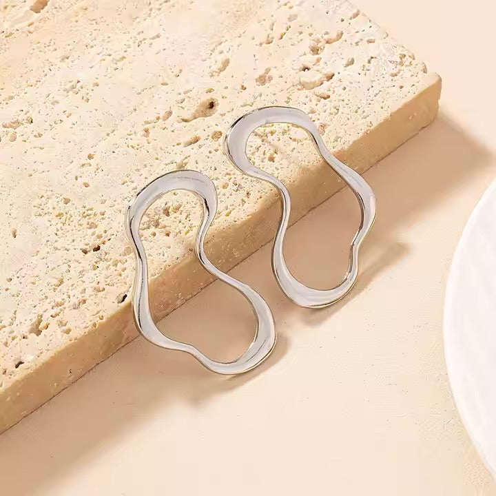 Abstract Outline Drop Earrings