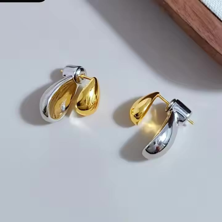 Luxe Metallic Teardrop Earrings