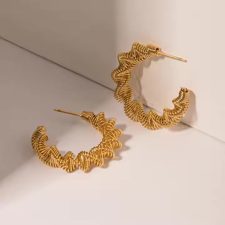 Luxe Twisted Hoops
